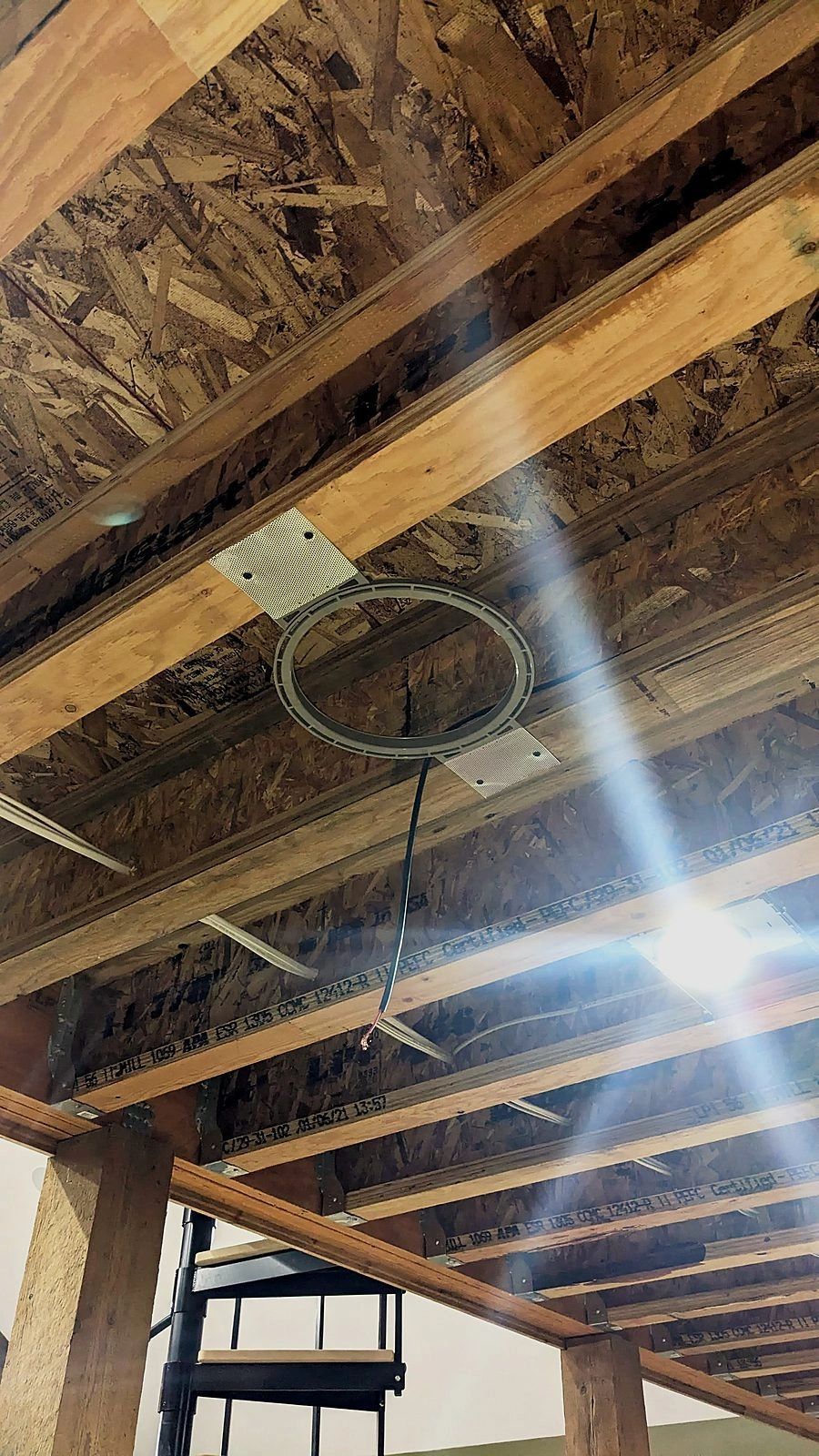 Ceiling speaker rough-in