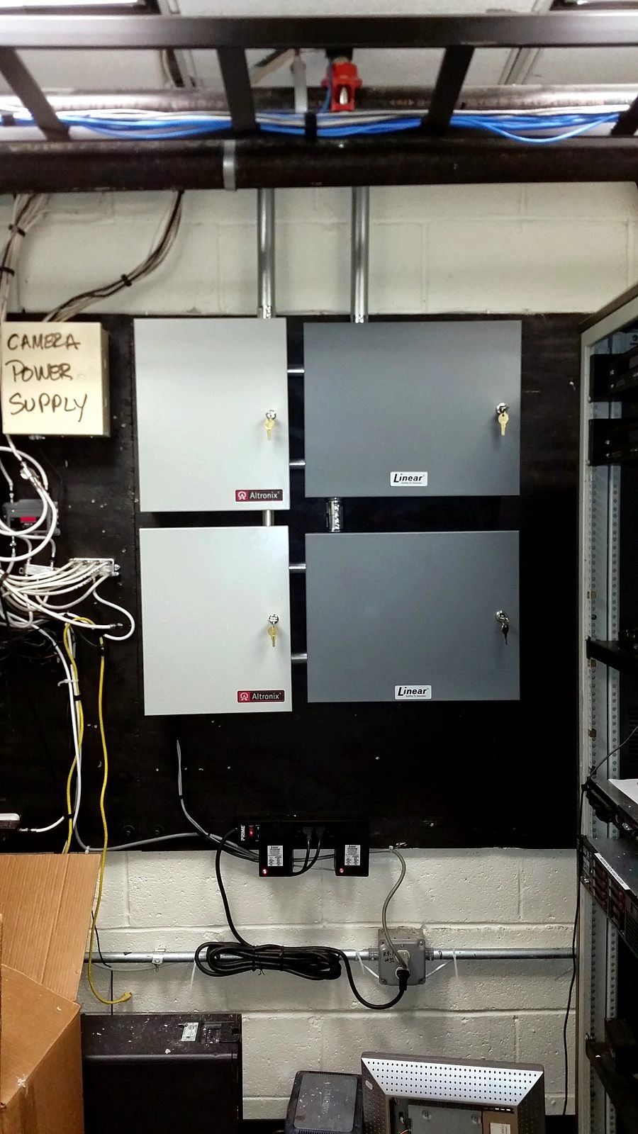Camera power and access control panels
